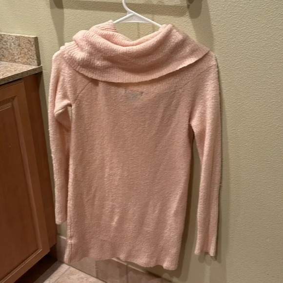 Trouve woman's long tunic light pink sweater - Picture 6 of 9